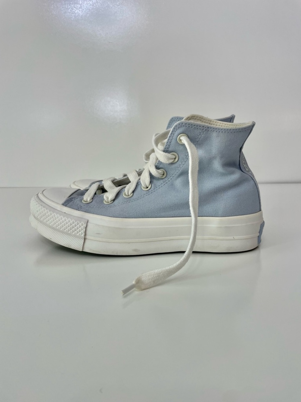 Converse Chuck Taylor All Star High-Top Lift Platform Sneakers Light Blue size 8